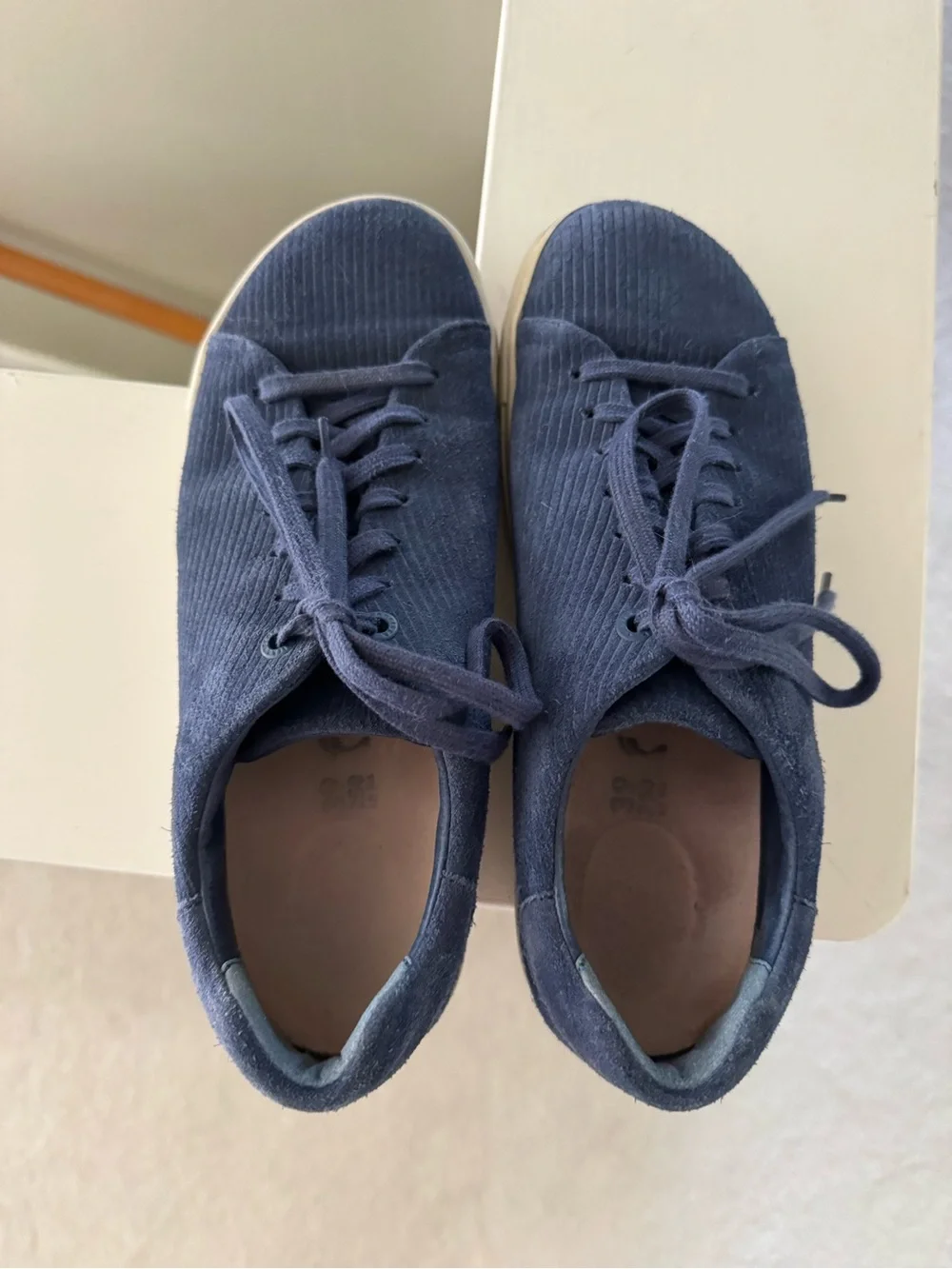 Women’s Birkenstock Leather Navy Casual Lace-Up Sneakers